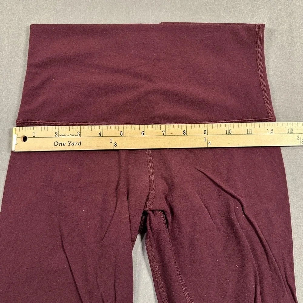 Lululemon Leggings Womens 4 Red High Rise Ankle Yoga Athletic Stretch Run Gym